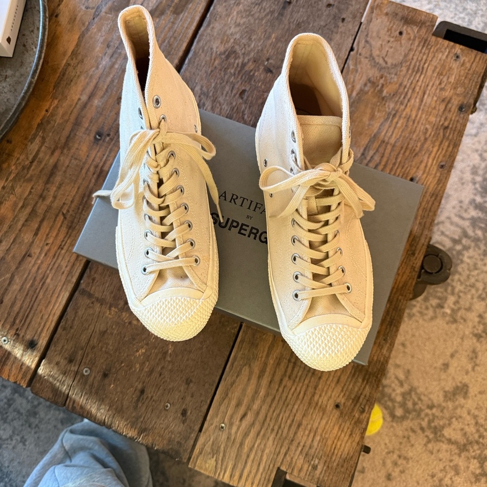 Superga White Mastice High-Top Sneakers